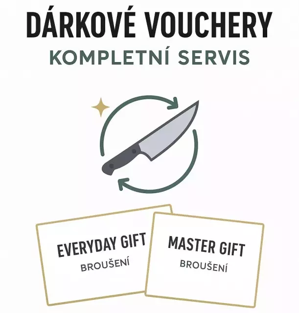 Broušení nožů Praha dárkový voucher