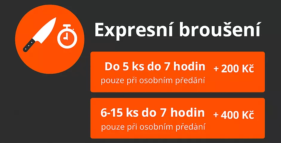 Broušení nožů expres